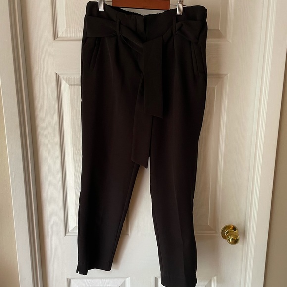 Eclipse Tie-Front Ankle Pants - Picture 2 of 9